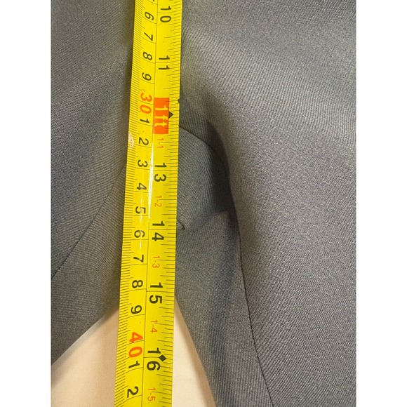 True Vintage Mens Gray Dress Pants Straight Trousers 32x31.5 Retro Slate Gray - Picture 6 of 10